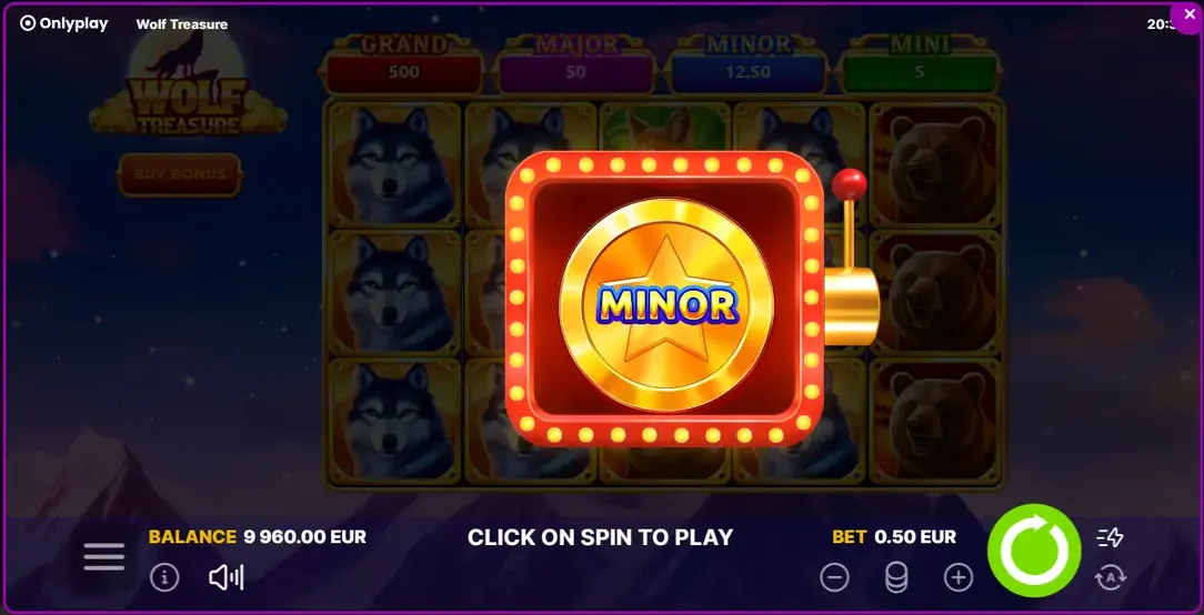 Jackpot tier won during the Hold and Win round